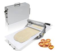 Laminadora de masa plegable manual con grosor ajustable, máquina portátil de acero inoxidable para panadería, pizza y croissant
