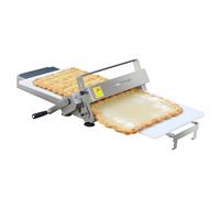 Laminadora de masa plegable, manual de acero inoxidable con grosor ajustable para hornear y repostería