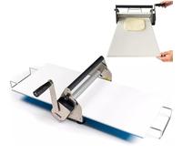 Laminadora de masa plegable manual para panadería, pizza y cruasanes, acero inoxidable, grosor ajustable, uso comercial y doméstico