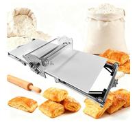 Laminadora de masa plegable, máquina eléctrica de rodillo de masa, grosor ajustable de 2 a 30 mm, acero inoxidable para pan, mazapán, hojaldre