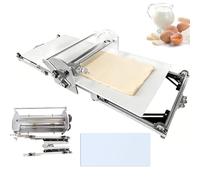 Laminadora de masa plegable, máquina eléctrica para hacer croissants con tabla laminadora, rodillo de masa de acero inoxidable con grosor ajustable, laminado hacia adelante y hacia atrás