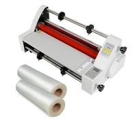 Laminadora De Rodillos Fríos Y Calientes De 700 W, De Una Y Dos Caras, De 35cm, para La Escuela Y La Oficina, Películas con Patrón Cruzado, Pantalla Digital, 240 V 2FilmRoll