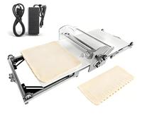 Laminadora eléctrica comercial para panadería, máquina para extender masa, plegable, ahorra espacio, grosor ajustable de 2 a 30 mm, acero inoxidable, para croissants, hojaldre y tartaletas de huevo.