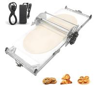 Laminadora eléctrica comercial plegable de masa, de acero inoxidable, con ajuste de grosor de 2 a 30 mm para pizza, hojaldre, galletas y fondant.