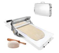 Laminadora manual de masa de acero inoxidable, grosor ajustable de 0,2 a 2,5 cm, para panadería, pizza, cruasanes, herramienta esencial para uso doméstico y comercial
