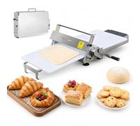 Laminadora manual de masa, máquina laminadora de masa para croissants | Rodillo plegable para masa con grosor ajustable de 0-25 mm, rodillo de masa de acero inoxidable para hogar y panadería M300