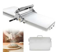 Laminadora manual plegable acero inoxidable, grosor ajustable 0-25 mm, para pizza, croissants, hojaldres, panadería casera, repostería profesional y cocinas comerciales(90x40cm)