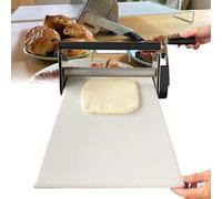 Laminadora Pasta Plegable, Manual Acero Inoxidable De 12/15", Con Grosor Ajustable Para Encimera, Ideal Para Preparar Masa De Hojaldre En Panadería,RS201