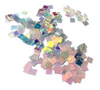 Láminas acrílicas iridiscentes | 100 paneles de colores | Mini cuadrados acrílicos holográficos arcoíris - para manualidades en el hogar, , bodas, aulas, oficinas, obras de arte