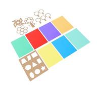 Láminas de Celofán Transparente con Plantillas para Arte Infantil | Colores Vivos, Fácil de Cortar y Apilar, Efectos de Luz para Ventanas, Aulas y Escenas Teatrales