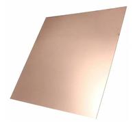 Láminas De Cobre Placa de cobre 0,3-8 mm espesor, 100 x, 99,9% pureza, con comportamiento mecánico y estabilidad térmica(0.6x100x100mm)