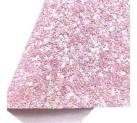 LáMinas De Cuero Con Purpurina 2 piezas de tela de vinilo sintético con estampado de flores de cuero con purpurina gruesa rosa y reverso de fieltro sintético for lazos hechos a mano.