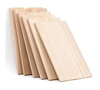 Láminas de madera de pino, Paquete de 6 tableros rectangulares madera Paulownia sin terminar 0,5 a,8 pulgadas grosor for manualidades(30x45 cm,1.5 cm)