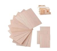 Láminas de Madera de Tilo 10pcs Basswood Sheets | Plywood 300x300mm 3.0mm Thick For Craft DIY Project Cutting Wood Model Plate Accessories