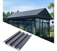 Láminas de metal corrugado for techos, 1, 2 y 5 piezas, revestimiento de techo resistente a la intemperie, tablero a prueba de viento, personalizable(1pc,L 1.5m/4.9ft)