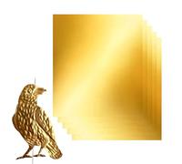 Láminas De Oro | 5 Piezas De Uso Intensivo y Doble Cara,Laminas De Pan De Oro Y Plateado Para Manualidades | Para Escuela, Oficina, Fiestas, Navidad, Manualidades, Metal Y Tarjetas