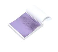 Láminas de pan de oro, 100 Uds. Hojas de hojas imitación Multicolor 8x8,5 cm for manualidades DIY decoración dorada del hogar(100pcs Peach Purple)