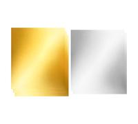 Láminas de Pan de Oro - 5 Unidades De Doble Cara 30x30 Cm - Set de Hojas de Foil Dorado para Realce y Manualidades,para Manualidades Arte con Desperdicios Trabajos en Metal