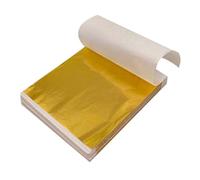 Láminas de pan de oro, Hojas de pan oro 100 piezas papel aluminio metálico for dorar DIY artesanía decoración fiesta Multicolor(100 Pcs a Gold)