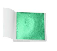 Láminas de pan de oro, Hojas de transferencia lámina dorada, 100 hojas multicolores for fabricación joyas resina epoxi, manualidades DIY(Grass Green)