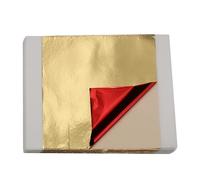 Láminas de pan de oro, Hojas de transferencia lámina dorada imitación, multicolor, paquete 100, 13x13,5 cm(Color 24)