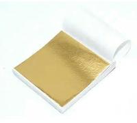 Láminas de pan de oro, Hojas de transferencia lámina dorada, paquete 100 piezas, 8 x ,5 cm, multicolor(Shallow Gold)