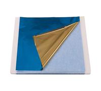 Láminas de pan de oro, Paquete de 100 hojas papel aluminio multicolor for manualidades artísticas 13 x ,5 cm(Color 19)