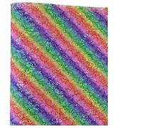 Láminas de piel sintética con purpurina, El cuero sintético del brillo multicolor cubre los corazones amor rollo de 30x134cm for artes DIY(Color-03)