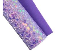 Láminas de piel sintética con purpurina, Hojas de cuero con purpurina for decoración artesanal en varios tamaños multicolores(Color-09,20x120cm)