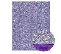 Láminas de piel sintética con purpurina, Hojas de piel sintética, paquete 2 materiales bricolaje tela vinilo multicolor tamaño A4(06)