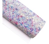 Láminas de piel sintética con purpurina, Hojas de tela cuero y vinilo for el arte hecho a mano 1.0MM multicolor(11-30x134cm)