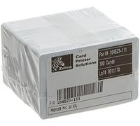 Láminas de plástico Zebra 104523-111, Premier PVC, 30 ml, paquete de 100