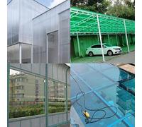 Láminas de policarbonato impermeables de alta calidad de 1,5 mm de grosor, resistentes a los rayos UV, fáciles de cortar, paneles de techo duraderos para exteriores para jardín e invernadero, 1,56 m x