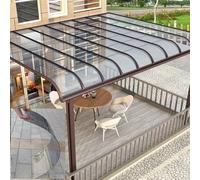 Láminas de policarbonato Láminas para techos, 2mm Polycarbonate Roofing Sheets Multicolor Multiple Sizes(Grey,0.8x15m/2.62x49.2ft)