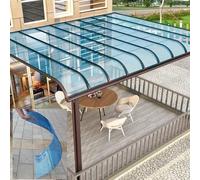 Láminas de policarbonato Láminas para techos, 2mm Polycarbonate Roofing Sheets Multicolor Multiple Sizes(Blue,1.2x1m/4x3.3ft)