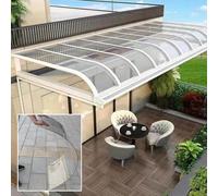 Láminas de policarbonato Láminas para techos, Polycarbonate Panels 1mm Thick Multicolor Multiple Sizes Greenhouse Patio Partition(Clear,0.8x12m/2.62x39.4ft)