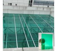 Láminas de policarbonato Láminas para techos, Polycarbonate Panels 1mm Thick Multicolor Multiple Sizes Greenhouse Patio Partition(Green,2x2m/6.6x6.6ft)