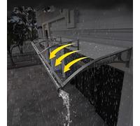 Láminas de policarbonato Láminas para techos, Transparent Polycarbonate Aluminum Doors Windows Awning Canopy Multiple Sizes(60 * 240cm)