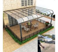 Láminas de policarbonato transparente for exteriores, paneles de policarbonato resistentes for invernaderos de patio, paneles de techo de pérgola con protección UV contra la lluvia, se cortan fácilmen