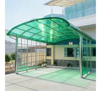 Láminas de policarbonato transparente, paneles de plástico para techos transparentes para techos de invernaderos para techos de patios, cubiertas para toldos de exterior(Green,1.5x8m/5x26.2ft)