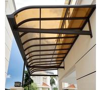 Láminas de policarbonato transparente, paneles de plástico para techos transparentes para techos de invernaderos para techos de patios, cubiertas para toldos de exterior(Brown,1.2x4m/4x13.1ft)