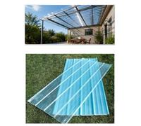 Láminas de policarbonato Transparente para techos, Paneles de pérgola de plástico Corrugado (8 Piezas, 1,60 m)