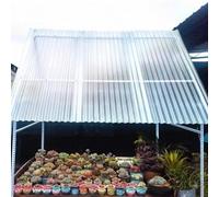 Láminas de techo corrugadas de 2,5 mm, paneles de techo duraderos para cocheras, luz solar y lluvia, azulejos de revestimiento aislantes, 4 piezas (0,9 x 0,8 m)