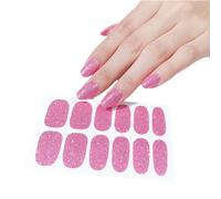 Láminas de uñas con purpurina, tiras de esmalte de uñas, pegatinas brillantes completamente envueltas, calcomanías autoadhesivas para arte de uñas