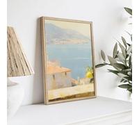 Láminas decorativas de estilo retro campestre con limones, láminas artísticas de paisajes italianos al óleo, decoración para casas de campo, pasillo de cocina (30x40cm/sin marco)