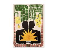 Laminas Decorativas Pared Amarillo, Verde Y Negro Cuadros Decoracion Salon Modernos Dormitorios Cuadros Decorativos Laminas para Cuadros Dormitorio Lienzo Decorativo para Pared Sin Marco 60x90cm