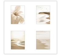 Laminas Decorativas Pared Beige - Marrón - Blanco Cuadros Decoracion Salon Modernos Dormitorios Cuadros Decorativos Laminas para Cuadros Dormitorio Lienzo Decorativo para Pared Sin Marco 20x30cm/4 Pcs