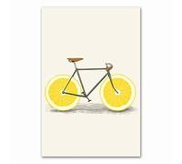 Laminas Decorativas Pared Bicicleta Amarilla Con Limón Cuadros Decoracion Salon Modernos Dormitorios Cuadros Decorativos Laminas para Cuadros Dormitorio Lienzo Decorativo para Pared Sin Marco 30x40cm