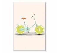 Laminas Decorativas Pared Bicicleta Verde Limón Cuadros Decoracion Salon Modernos Dormitorios Cuadros Decorativos Laminas para Cuadros Dormitorio Lienzo Decorativo para Pared Sin Marco 30x40cm