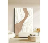 Laminas Decorativas Pared Crema De Color Marrón Blanco Cuadros Decoracion Salon Modernos Dormitorios Lienzo Decorativo para Pared Sin Marco 50x70cm